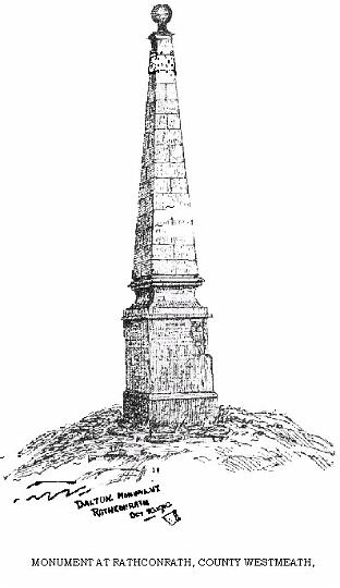 05_12_sketchpic1.jpg - Monument at Dalton Mount, Rathconrath, Co. Westmeath, Ireland(December 2002 Issue)