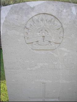 11_05_michaelgeorgedaltongrave.jpg - Michael George Dalton's grave at Vignacourt British Cemetery, France (May 2008 Issue)