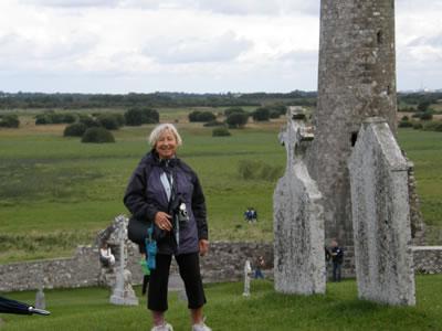 11_10_maureenatclonmacnoise.jpg - Maureen at Clonmacnoise (October 2008 Issue)